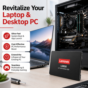 เลอโนโว 2.5" SATA 3 ฮาร์ดไดรฟ์ภายใน SSD 128G 256G 512G 1TB โซลิดสเตตดิสก์สำหรับแล็ปท็อปเดสก์ท็อปพีซี วินโดว์ 11 ระบบไดรฟ์ - Product Image 3