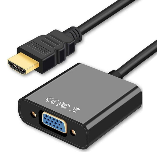KUYiA HDMI to VGA  Converter Adapter HDMI Cable 1080P Male to Female hdmi to Vga Converter Adapter Cable