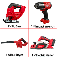 Kit de Herramientas Eléctricas Multifuncionales Inalámbricas Milwaukee FUEL para Trabajos en Madera, Popular Kit de Herramientas Todo en Uno de 18V para Cortar, Pulir y Reparar