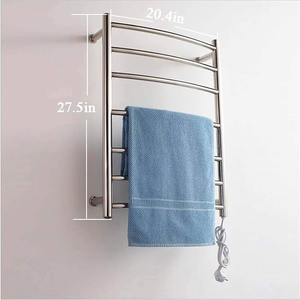 Toallero Eléctrico de Acero Inoxidable para Baño, Montado en Pared, con 4 Barras, Radiador Calefactor, Secador de Toallas, Voltaje Universal - Product Image 2