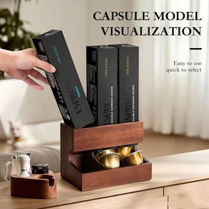 Estante de almacenamiento de cápsulas de café de madera, organizador de escritorio para cápsulas de Espresso, Material de madera maciza, artículo para el hogar - Product Image 2