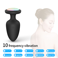 Vibrador Anal con Control Remoto YPM, Masajeador Anal con Luz de Colores, Juguetes Sexuales para Parejas