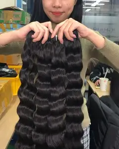 Lumière du soleil malaisienne Remy cheveux vague de corps 4 faisceaux avec dentelle frontale goutte expédition rapide <span class=keywords><strong>Ishow</strong></span> cheveux humains - Product Image 1