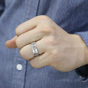 แหวนเงินแท้สไตล์วินเทจสำหรับชาวพุทธ925 - Product Image 2