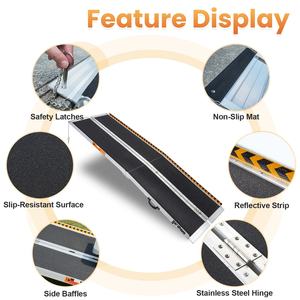 <span class=keywords><strong>Rampe</strong></span> d'accès <span class=keywords><strong>pliable</strong></span> en aluminium pratique pour fauteuil roulant, <span class=keywords><strong>rampe</strong></span> d'accès pour <span class=keywords><strong>escalier</strong></span>, <span class=keywords><strong>rampe</strong></span> d'accès pour bus, certifiée ISO/CE, en vente - Product Image 3