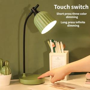 Lámpara de mesa recargable por USB, lámpara de escritorio para dormitorio, luz nocturna para lectura de libros, lámpara LED táctil regulable, luz de noche con protección para los ojos - Product Image 2