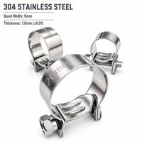 Collier de serrage mini haute performance en acier inoxydable 304 pour conduite de carburant avec écrou hexagonal fendu et boulon