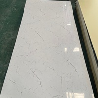 Lámina de PVC con Diseño de Mármol, 1220*2440mm, 4x8 pies, 3mm de Grosor, Alto Brillo, Resistente al Agua, para Interiores, Baños, Cocinas y Hogares
