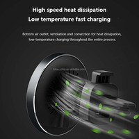 Support multifonction Yanchentian évent téléphone portable Portable petit aimant de voiture rapide support de charge rond 15W chargeur sans fil