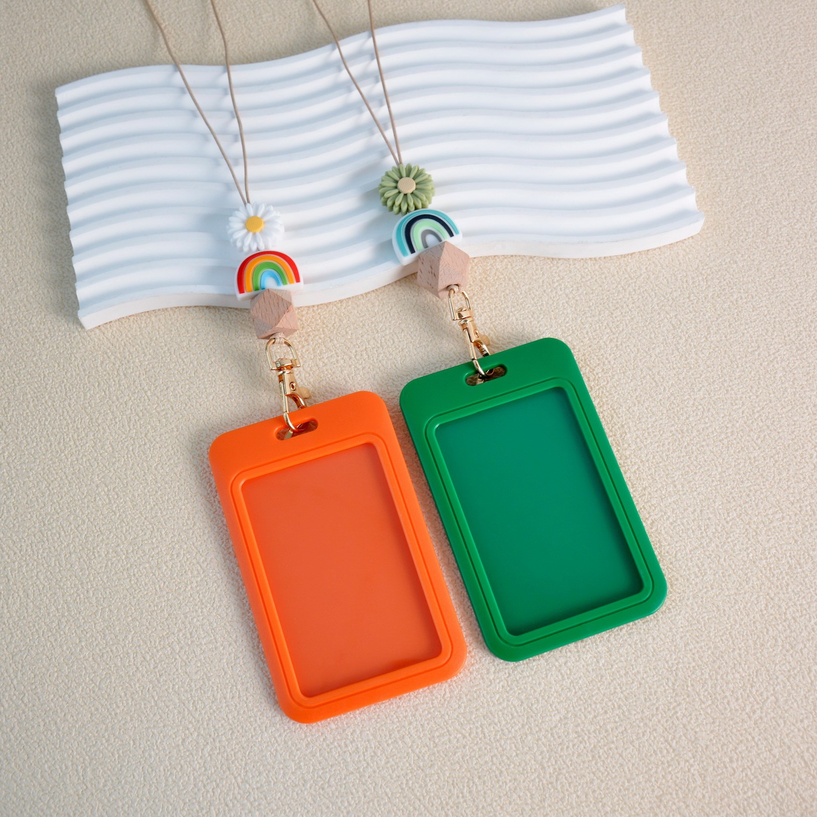 New Silicone Teacher MAMA Lanyard Rattan Silicone Beaded Lanyard Keyrings ID Cards and Keys for Mama Jewelry Image 3
