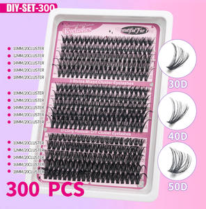Spikes Lash Individuals Volume Cils Clusters D-Curly Lash Clusters Kit 12-20MM DIY Extensions de Cils, 6 Styles Lash Clusters - Product Image 4