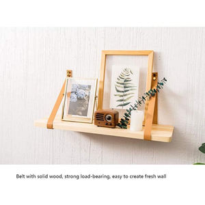 Écologique Bracelet En <span class=keywords><strong>Cuir</strong></span> Suspendu Flottant En Bois Mural Étagères - Product Image 4