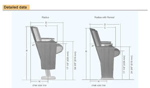 Asientos Fijos Elegantes y Cómodos de Madera y Metal para Auditorio de Cine VIP - Product Image 4