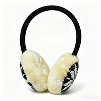 Casque filaire en peluche chaude d'hiver avec cache-oreilles tricotés flocon de neige, micro, 3,5 mm, USB, ENC, étanche IPX7, circum-auriculaire, pour temps froid