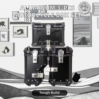 Ensemble de 3 valises de moto en alliage d'aluminium 45L/38L, boîte supérieure et latérale pour motos