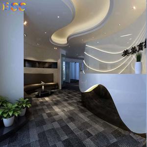 Reception Spa Front Luxury Design Europe pietra artificiale moderna bianca nera Beauty Semi <span class=keywords><strong>Circle</strong></span> Salon Spa Reception <span class=keywords><strong>Desk</strong></span> - Product Image 2