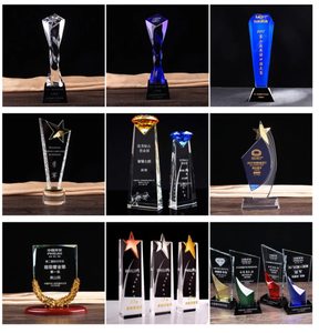 <span class=keywords><strong>Trofeo</strong></span> de Cristal Personalizado con Base de Flor Grande, Premio Balón de Oro de Golf, Regalo Dorado, Estrella de Pitbull, Tenis, <span class=keywords><strong>Premier</strong></span> Car League - Product Image 2
