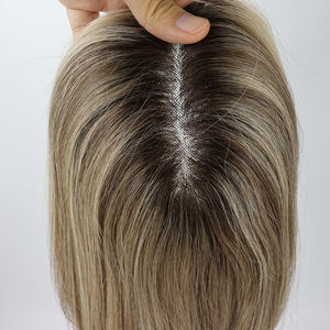 모노 토퍼의 6x6.5 클립 여성을위한 작은 영역 탈모 인모 토퍼에 대한 원래 처리되지 않은 사용자 정의 특별 - Product Image 5