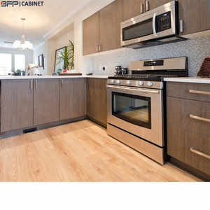 Diseños de Cocina Modulares para Cocinas Pequeñas, Gabinete de Cocina Inteligente con Tirador Vertical Laminado - Product Image 1