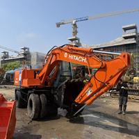 Excavatrice sur chenilles moyenne HITACHI EX100 de 10 tonnes pour la construction et l'aménagement paysager, équipement HITACHI d'occasion