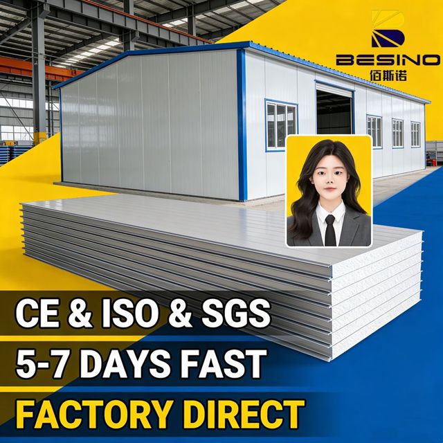 Fire Proof Insulated Metal Wall Panels for Warehouse & Cold Room Use Eco-Friendly PU Core Heat Insulation