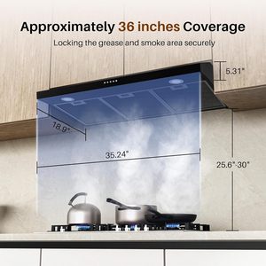 Hot Sale <span class=keywords><strong>Hotte</strong></span> aspirante noire ultra-plate, nouveau design 2025, pour cuisine domestique, fournie par l'usine chinoise, gamme complète - Product Image 6