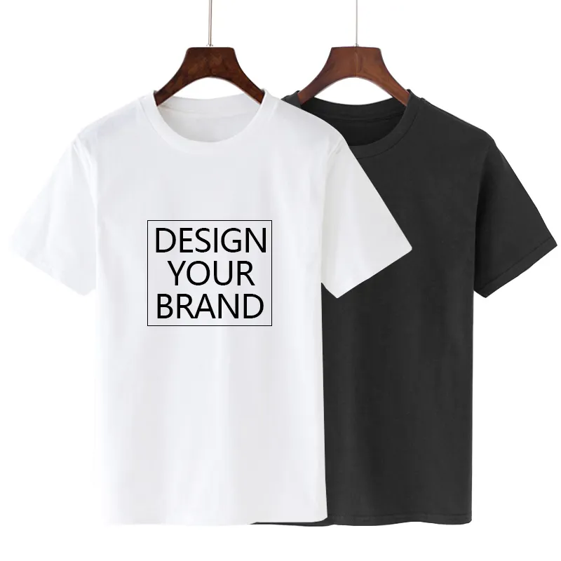 0.1 샘플 도매 빈 남성 기본 대형 티셔츠 100% 프리미엄 코튼 DTG 인쇄 사용자 정의 로고 라벨 인쇄 T 셔츠