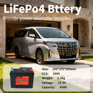 Alta calidad # Batería de Coche de Estado Sólido LiFePO4 de 35 12V 40Ah, Paquete de Energía con BMS Inteligente Integrado, 4000 Ciclos para Vehículos Eléctricos, UPS, Scooters y Motos - Product Image 2