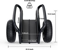 Chariot à panneaux robuste, avec roues pour plaques de cloison sèche, pour appareils lourds et manutention de matériaux, chariot à panneaux mobiles tout terrain