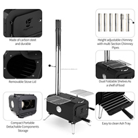 Poêle à bois pliable multifonctionnel pour le camping, la randonnée et la randonnée en plein air, personnalisable et portable