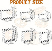 Ensemble de 3 emporte-pièces à biscuits en acier inoxydable à bords ondulés, moule à biscuits rectangulaire carré, emporte-pièces à pâte à sucre, outils de pâtisserie
