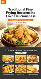 مقلاة كهربائية تجارية HENITUER C11116 بحوضين مستقلين للتحكم في درجة الحرارة مع ضبط دقيق - Product Image 5