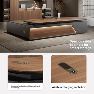 Scrivania Direzionale di Alta Gamma, Moderna e Lussuosa, Scrivania Direttore a L Grande, Scrivania Modulare a Pannelli per Soggiorno - Product Image 5