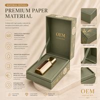 Boîte en carton gris de luxe personnalisée pour flacons de parfum Attar, en papier recyclé, avec revêtement UV, emballage aseptique pour cosmétiques et bonbons
