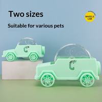 Jouet de voiture en gros pour hamster silencieux avec boule d'exercice transparente, design Jeep, pour la course et l'exercice des petits animaux de compagnie