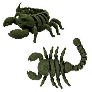 Jouet animal imprimé en 3D personnalisé, jouet scorpion entièrement articulé, modèle animal, décoration de bureau et de maison - Product Image 1