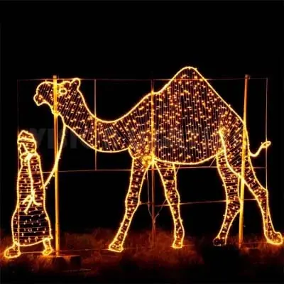 Hohe Helligkeit National feiertag Ramadan Kareem Street Dekorationen LED Kamel Motiv Lichter