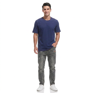 T-shirts pour hommes de marque de luxe, streetwear, 100% coton, tricoté, respirant, manches courtes, coupe classique, vente en gros - Product Image 1