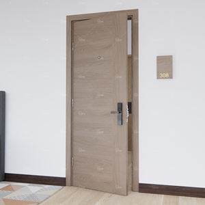 Puerta de habitación de hotel ignífuga de fábrica superior de China En/Bs/como puerta cortafuego de madera certificada Frl30 Frl60 con puertas cortafuegos de habitación de hotel - Product Image 2