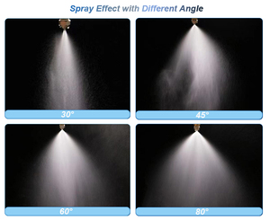 6/19 1/4 60 Degree 50 Microns Brass Mist Fog Water Oil Burner Spray Nozzle