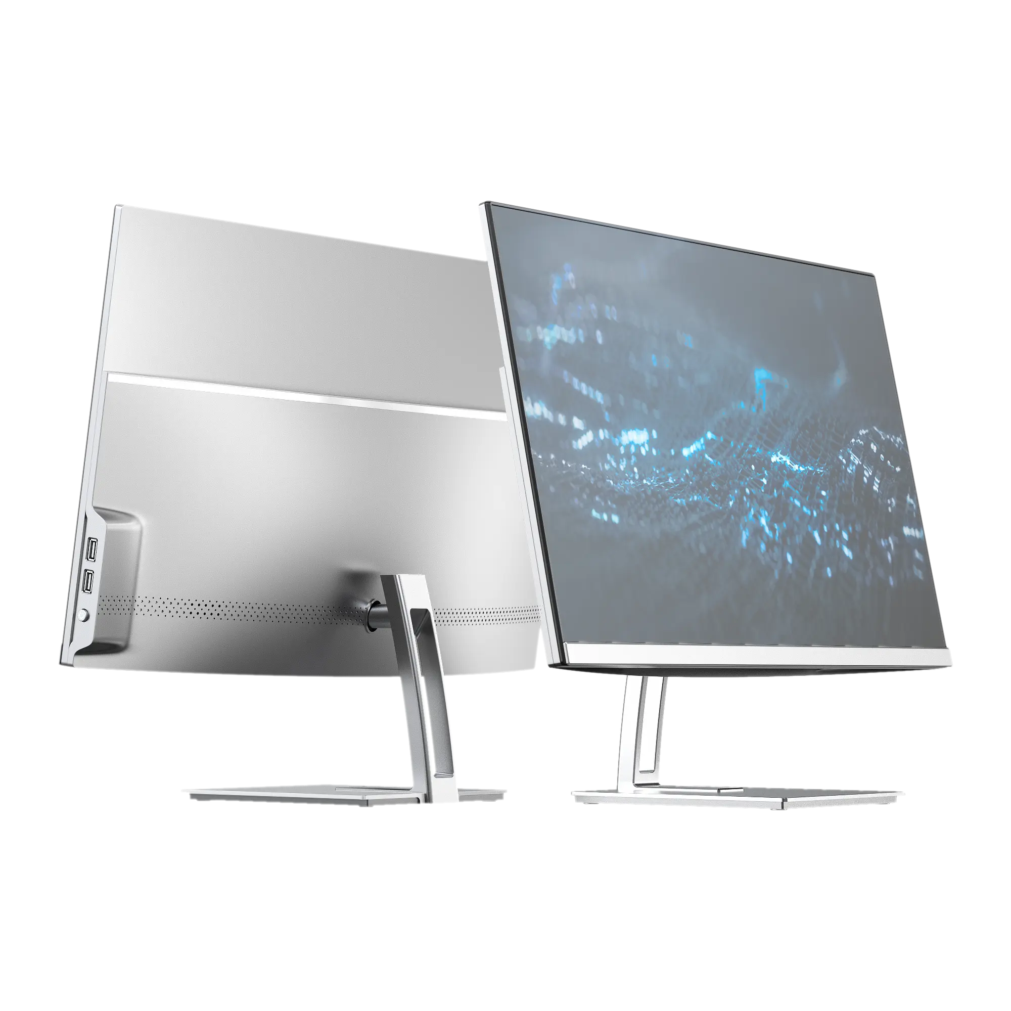 METAX OEM All-In-One PC Direct Factory SKD CKD Silver White Black Height Adjustable Barebone PIO all in a computer