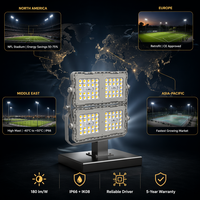 Projecteur LED extérieur pour stade, 180LM/W, module LED IP66, luminosité élevée et tension d'entrée AC100-240V, vente directe usine