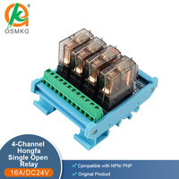 Oshangming 4 voies entrée 4 relais carte de sortie 24V Module de relais carte IO 16A PNP/NPN pour carte d'extension PLC