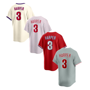 Uniformes de haute qualité pour homme Philadelphia 3 Bryce Harper Baseball Jersey Breathable Shorts Style Stitched Sublimation Broderie Uniformes - Product Image 1
