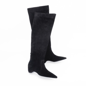 Vintage femmes bottes longues 2025 automne hiver Sexy bout pointu fête robe de bal <span class=keywords><strong>talon</strong></span> haut mince genou bottes hautes pour dame tailles 40 - Product Image 5