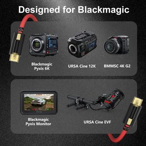 Cable de Transferencia de Datos y Energía USB-C a USB-C Ultraflexible con Bloqueo de Alvin's Cables para Monitor Blackmagic Pyxis, URSA Cine EVF - Product Image 4