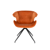 Fauteuil de restaurant en métal de café personnalisé en vente en gros chaise de salle à manger moderne meubles de salle à manger chaises de salle à manger en tissu de velours