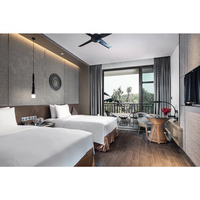 Lit en bois King Size 5 étoiles design moderne de luxe haut de gamme Ensemble de meubles de chambre à coucher complet personnalisé