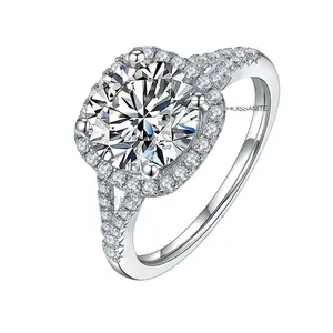 Goldleaf 1-3ct D color VVS oro mossanite diamante anillo K oro boda moissanite Anillo Compromiso moissanite anillos para mujeres