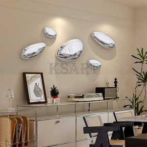 Sáng Tạo Ngoài Trời Vườn Thép Không Gỉ Tùy Chỉnh Màu Sắc Trừu Tượng Hình 3D Nghệ Thuật Điêu Khắc Tường Treo Tùy Chỉnh Thiết Kế - Product Image 4